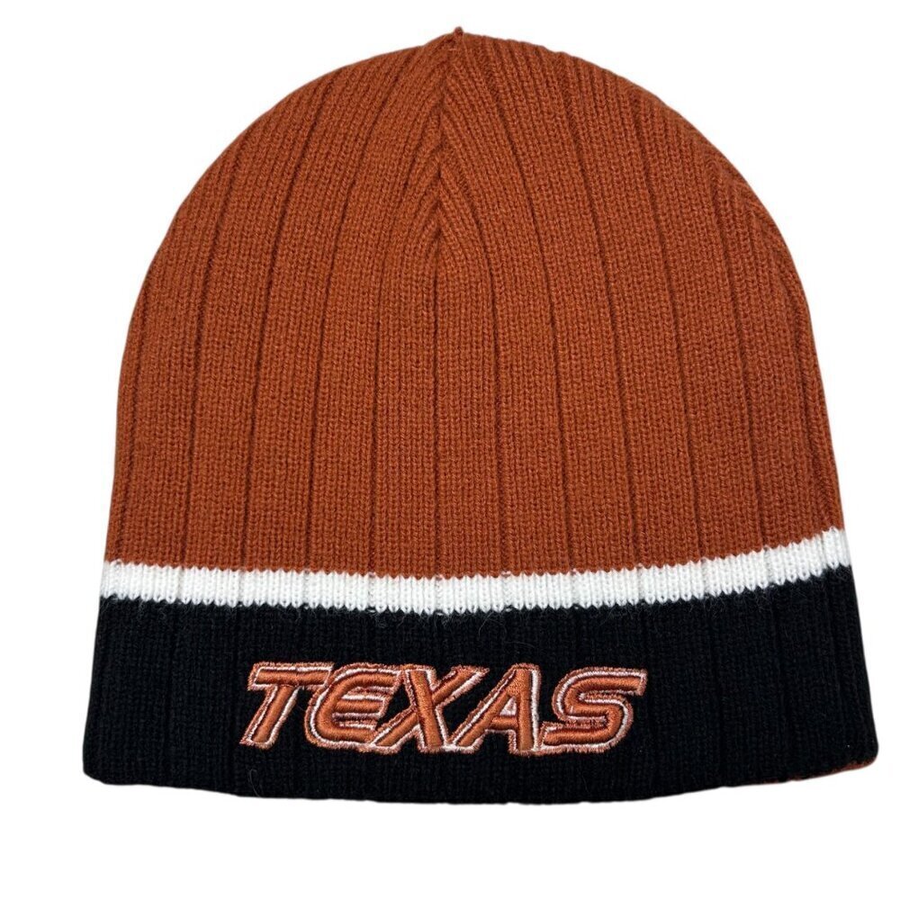 Texas Longhorns Reversible Beanie College Sports Stocking Hat Outdoors Game Day